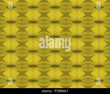 Yellow (Meadowlark; Pantone 13-0646) seamless, tile-able geometric pattern, made from a picture of origami. Stock Vector