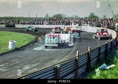 Vintage stock car banger racing circa 1960s Stock Photo