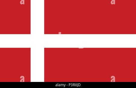 dänemark denmark fahne flag Stock Vector