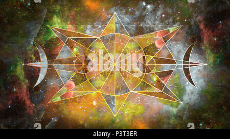 Abstract hipster geometric background. Elements of this image furnished by NASA. Stock Photo