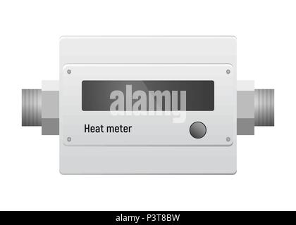 Water heat meter Stock Vector