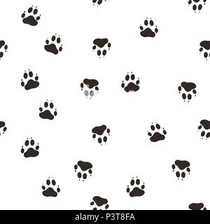Trail the wolf paw Stock Vector
