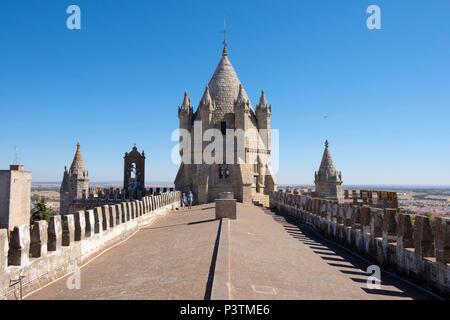 Cathedral of evora Tower Views, Alentejo Region, Evora, Portugal Stock Photo