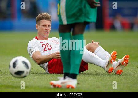 MOSCOU, MO - 19.06.2018: POLAND VS SENEGAL - Lukasz Piszczek of Poland during Poland-Senegal match valid for the first round of Group H of the 2018 World Cup held at the Otkrytie Arena in Moscow, Russia. (Photo: Marcelo Machado de Melo/Fotoarena) Stock Photo