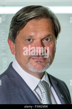 Berlin, Germany. 19th June, 2018. Dominik Bartsch, the UNHCR representative in Germany, during an interview with the German Press Agency. Credit: Jens Büttner/dpa-Zentralbild/dpa/Alamy Live News Stock Photo