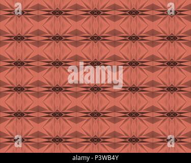 Pink (Blooming Dahlia; Pantone 15-1520) seamless, tile-able geometric pattern, made from a picture of origami. Stock Vector