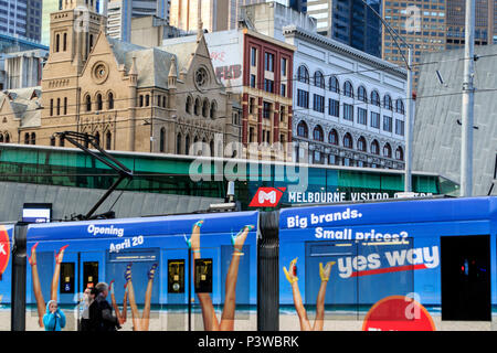 Australia,  Melbourne, St. Kilda Road, Victoria, tramway, visitor centre Stock Photo