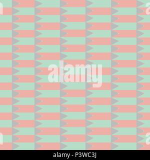 Seamless vector pattern with pencils pink and green Stock Vector