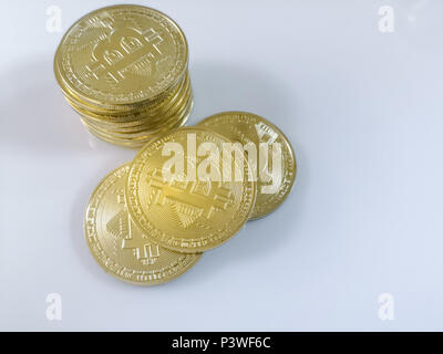 Bitcoin on White background Stock Photo