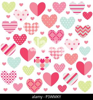 Heart patches Stock Vector