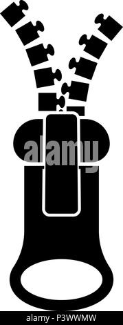 Tailor zipper icon black color vector I flat style simple image Stock Vector