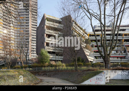 Mannheim, Germany, residential development Neckarpromenade in Mannheim Stock Photo