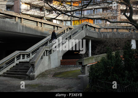 Mannheim, Germany, residential development Neckarpromenade in Mannheim Stock Photo