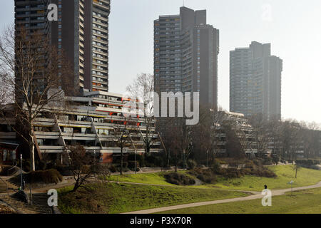 Mannheim, Germany, residential development Neckarpromenade in Mannheim Stock Photo