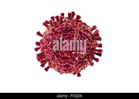 biological cell isolated on whithe background microscope 3D Illustration Stock Photo