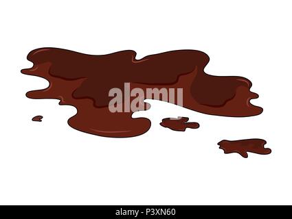 Mud puddle simple vector design isolated on white Stock Vector