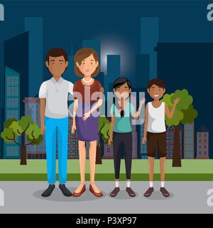 family members outdoors characters Stock Vector Image & Art - Alamy