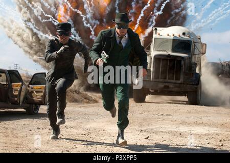 Original Film Title: THE GREEN HORNET.  English Title: THE GREEN HORNET.  Film Director: MICHEL GONDRY.  Year: 2011.  Stars: SETH ROGEN; JAY CHOU. Credit: COLUMBIA PICTURES / Album Stock Photo