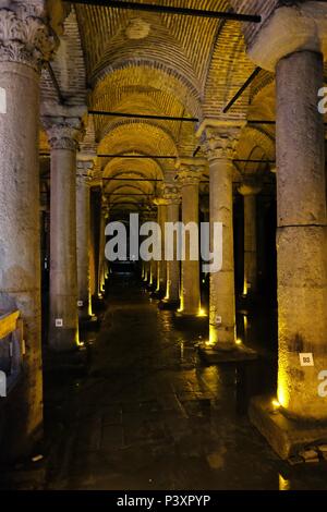 ISTANBUL, TURKEY - MAY 28 : View of the Cistern in Istanbul Turkey on May 28, 2018 Stock Photo