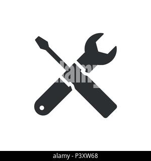 Isolated coloring Service Tools icon. Vector pictogram style is a flat bicolor symbol. Designed for software and web interface toolbars and menus.-Vec Stock Vector
