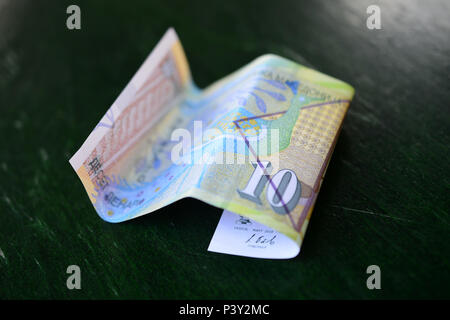 image of a denar macedonian curency , banknote Stock Photo