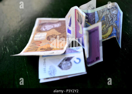 image of a denar macedonian curency , banknote Stock Photo