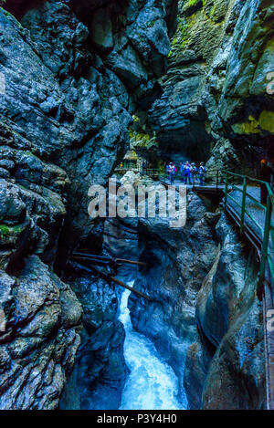 Breitachklamm - Gorge with river in South of Germany Stock Photo