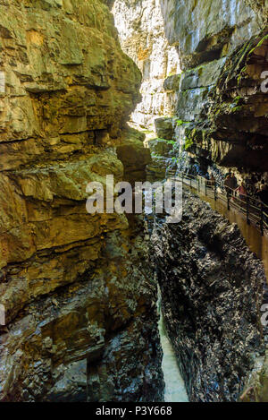 Breitachklamm - Gorge with river in South of Germany Stock Photo