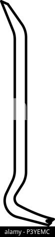 Pinch bar icon black color vector I flat style simple image Stock Vector