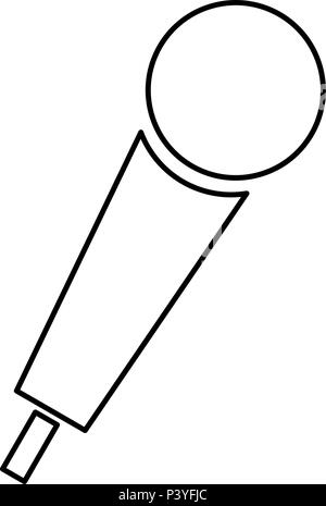 Hand microphone icon black color vector I flat style simple image Stock ...