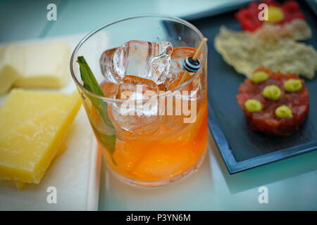 Classic Italian Aperol Spritz cocktail Stock Photo