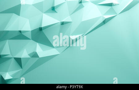 Light blue triangular textured lowpoly background Stock Photo