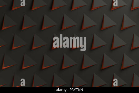 Black and orange triangular two color abstract geometric background Stock Photo
