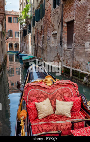 Empty gondola in Venice, Italy Stock Photo