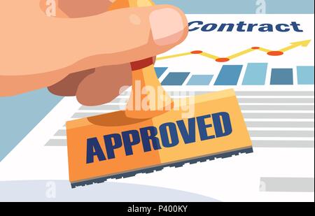 Business banking contract application concept Stock Vector