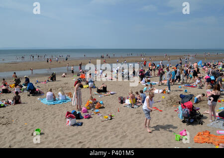 Ayr beach on a Sunny day Stock Photo