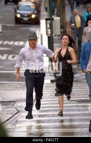 Original Film Title: THE ADJUSTMENT BUREAU.  English Title: THE ADJUSTMENT BUREAU.  Film Director: GEORGE NOLFI.  Year: 2011.  Stars: MATT DAMON; EMILY BLUNT. Credit: UNIVERSAL PICTURES / Album Stock Photo