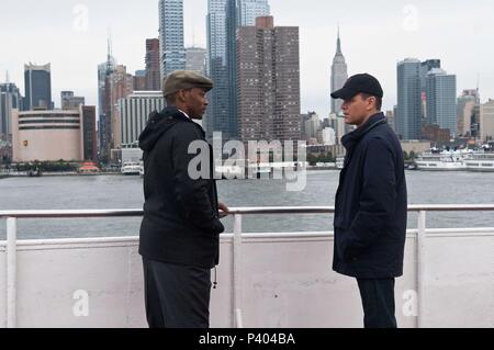 Original Film Title: THE ADJUSTMENT BUREAU.  English Title: THE ADJUSTMENT BUREAU.  Film Director: GEORGE NOLFI.  Year: 2011.  Stars: MATT DAMON; ANTHONY MACKIE. Credit: UNIVERSAL PICTURES / Album Stock Photo