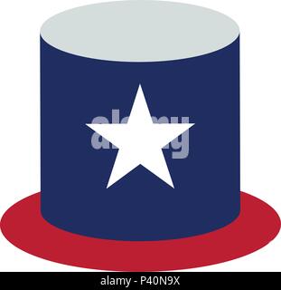 Usa hat flat design icon isolated on white background Stock Vector