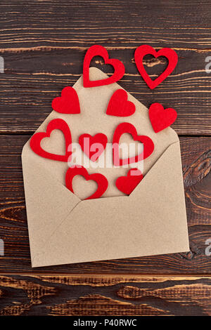 Handmade Card from Paper. Love Letter Stock Photo - Image of