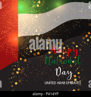 Decorative background for United Arab Emirates National Day celebration Stock Photo