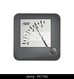 A voltmeter measures the electrical voltage Stock Vector