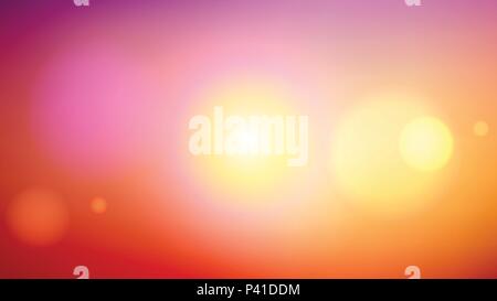 Colorful blurred background with lens effects. Vector illustration. Stock Vector