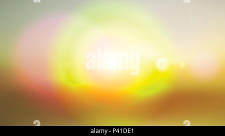 Colorful blurred background with lens effects. Vector illustration. Stock Vector