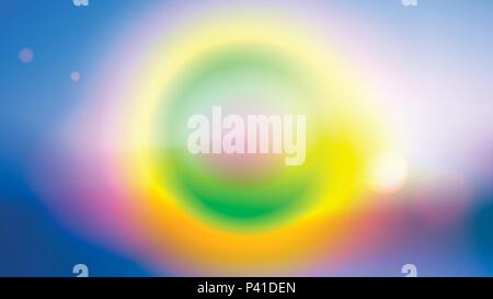 Colorful blurred background with lens effects. Vector illustration. Stock Vector