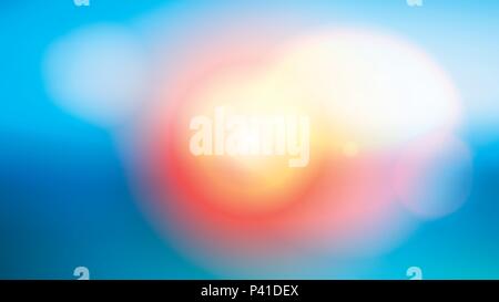 Colorful blurred background with lens effects. Vector illustration. Stock Vector