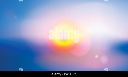 Colorful blurred background with lens effects. Vector illustration. Stock Vector