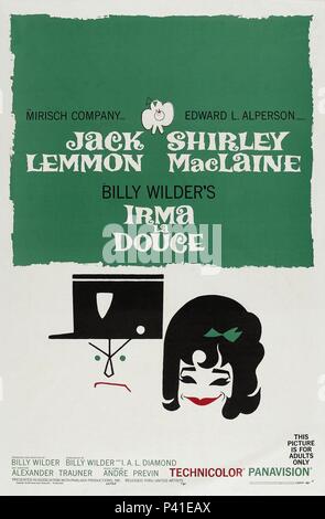 Original Film Title: IRMA LA DOUCE.  English Title: IRMA LA DOUCE.  Film Director: BILLY WILDER.  Year: 1963. Credit: UNITED ARTISTS / Album Stock Photo