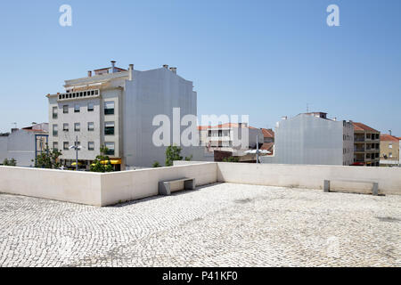 Caldas da Rainha, Portugal, residential building and observation deckfrom Caldas da Rainha Stock Photo