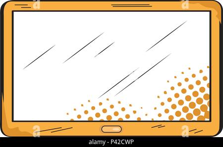 Isolated retro tablet icon Stock Vector